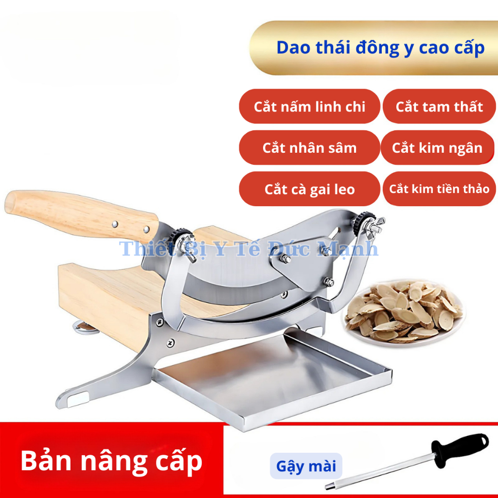 Dao cầu thái đa năng, thái thuốc dược liệu, thái nấm, thép 30CR13, inox 430