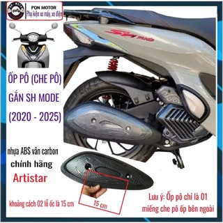 Ốp Pô Sh Mode 2025 đến 2020, Sh Mode 2019 đến 2013 Nhựa ABS Vân Carbon Nhựa ABS, Ốp Mỏ Dè Xe Sh Mode