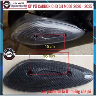 Ốp Pô Sh Mode 2025 đến 2020, Sh Mode 2019 đến 2013 Nhựa ABS Vân Carbon Nhựa ABS, Ốp Mỏ Dè Xe Sh Mode