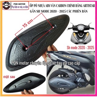 Ốp Pô Sh Mode 2025 đến 2020, Sh Mode 2019 đến 2013 Nhựa ABS Vân Carbon Nhựa ABS, Ốp Mỏ Dè Xe Sh Mode