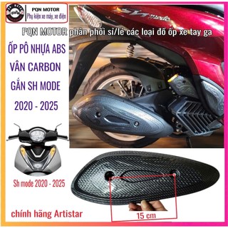 Ốp Pô Sh Mode 2025 đến 2020, Sh Mode 2019 đến 2013 Nhựa ABS Vân Carbon Nhựa ABS, Ốp Mỏ Dè Xe Sh Mode