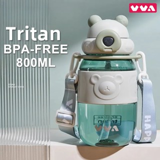Bình Nước Đi Học Bình Nước Cho Bé Bình Nước Có Ống Hút Bình Nước Cute Trẻ Em Gấu Trúc
