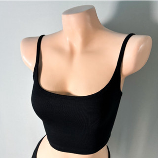  Áo croptop 2 dây nữ cổ vuông chất vải thun trơn mềm mại mát mẻ ôm body siêu tôn dáng M15 