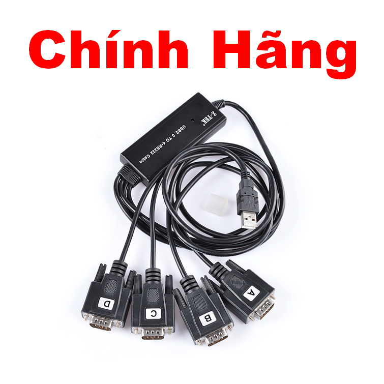 Cáp chuyển đổi USB sang 4 cổng Com Rs232 - Ztek ZE552A