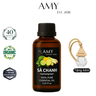 Tinh dầu sả chanh thiên nhiên nguyên chất 100ml xông phòng treo xe khử mùi đuổi muỗi hiệu quả