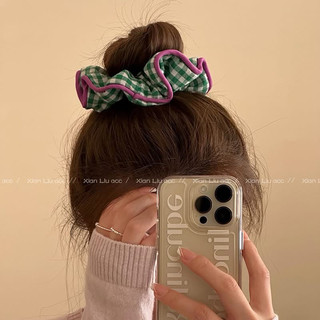 Dây cột tóc scrunchies viền bèo