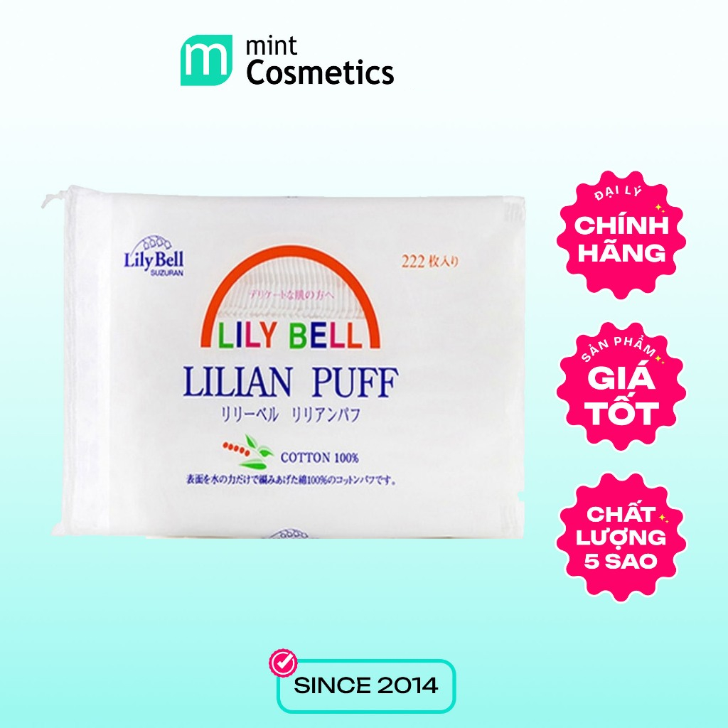 Bông Tẩy Trang Lily Bell 222 Miếng