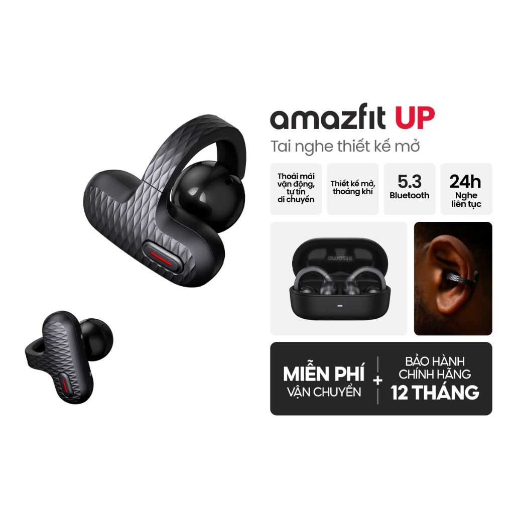 Tai nghe thiết kế mở open-ear Amazfit Up - Hàng chính hãng - Bảo hành 12 tháng | BigBuy360 - bigbuy360.vn