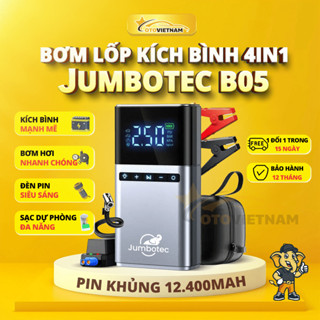 🚗 Kích Bình & Bơm Lốp Ô Tô, Xe Máy Jumbotec B05 Đa Năng 4in1 – Pin Khủng 12.400mAh | Bảo Hành 1 Năm