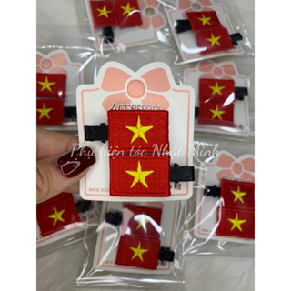 Kẹp tóc lá cờ tổ quốc Việt Nam, kẹp tóc cờ đỏ sao vàng
