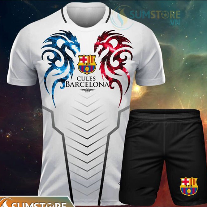 Bộ quần áo đá banh Barca Galaxy Cực Chất