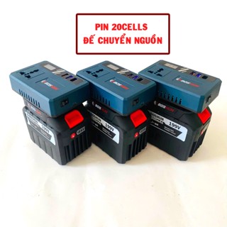  COMBO Pin 20cells + Đế Chuyển Nguồn Boshun Công Suất 150W Chạy Quạt Đèn Tivi,... Siêu Tiện Lợi 