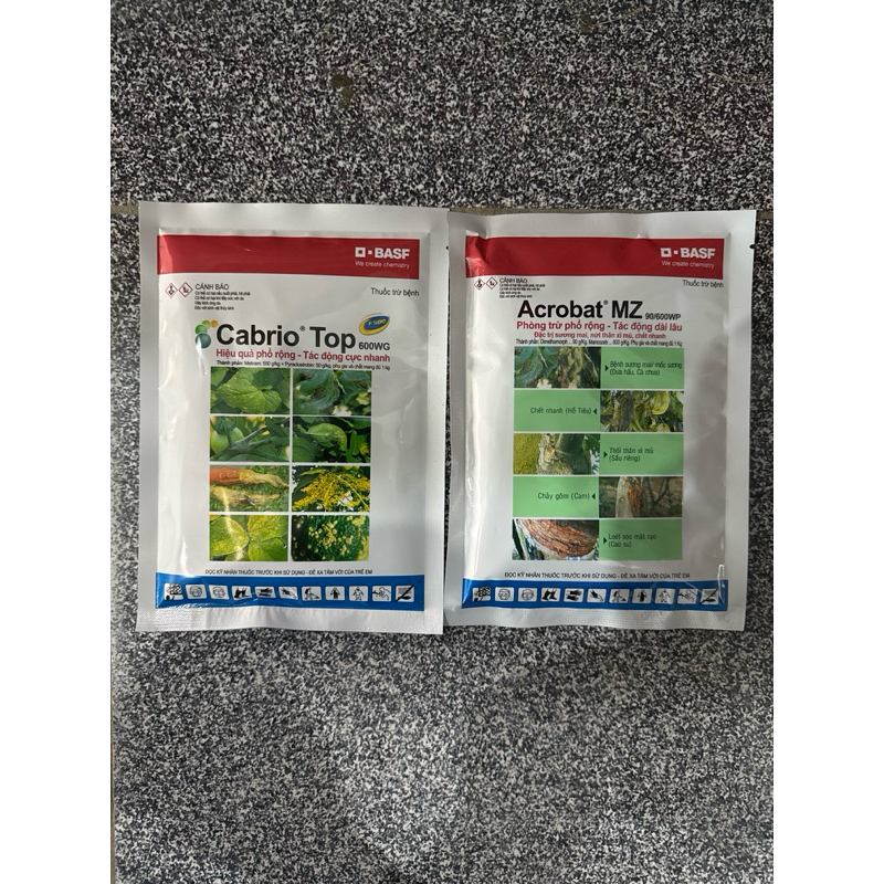 Cặp nấm trị sương mai ,thán thư Cabrio top & Acrobat hàng chính hiệu cty Basf