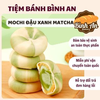  Bánh Mochi Matcha Đậu Xanh Không Đường Đóng Gói Riêng Từng Túi Tiện Lợi Dễ Ăn 