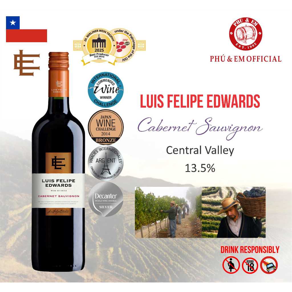 Rượu Vang Đỏ Chile Luis Felipe Edwards Cabernet Sauvignon