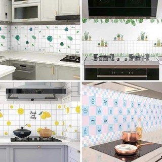 Cuộn Giấy Dán Bếp Hoạ Tiết Kẻ Tráng Nhôm Size 2m x 60cm - Tiện Lợi Và Đẹp Mắt