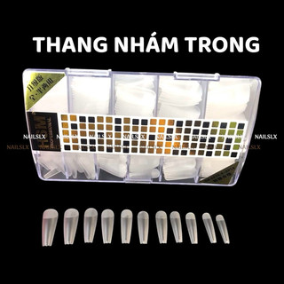 500 móng úp HSM THANG NHÁM TRONG (Hộp) học nail gắn móng