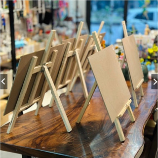 Giá vẽ tranh Để bàn. Kệ vẽ tranh mini, tô tranh số hóa, đựng điện thoại gỗ thông cao cấp