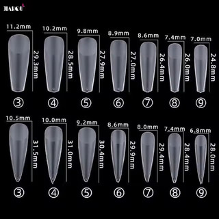 Móng úp nhám HSM lẻ size form nhọn size 5, 6, 7, 8 & 9 (Túi) móng lẻ gắn nail