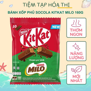 Bánh Xốp Phủ Sô Cô La Nestle KitKat Milo Malaysia 160g (LÀM LẠNH TRƯỚC KHI DÙNG)