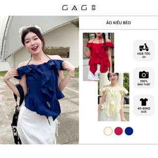 Áo kiểu nữ Trễ Vai Bèo GAGO BRAND Sang Trọng Tiểu Thư Bánh Bèo Cách Điệu Thời Trang Nữ GA4706