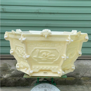  Khuôn đúc chậu lục giác rộng 40 cao 22cm dáng bầu nhựa ABS có đầy đủ lòng trong 