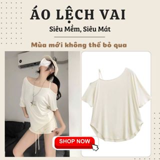 Áo thun nữ ngắn tay Sicily trễ vai cánh dơi CDLV205