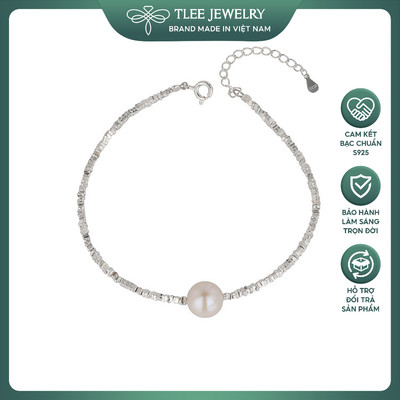 Lắc tay bạc nữ TLEE hạt vụn bạc mix charm hạt trai nữ tính TLEE JEWELRY LT0191