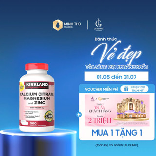 Viên uống chắc xương Kirkland Signature Calcium Citrate Magnesium And Zinc 500mg hộp 500 v Extaste