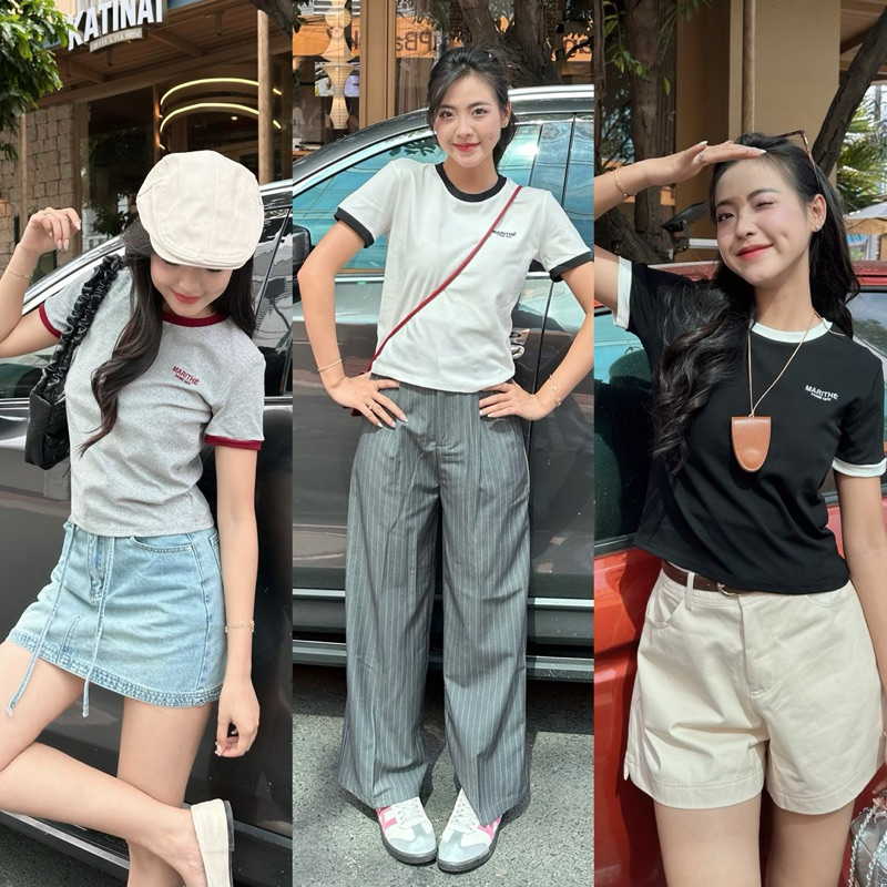 [RÁCH STORE] Áo Thun - 589 - Thêu Chữ MARITHE - Viền Nổi