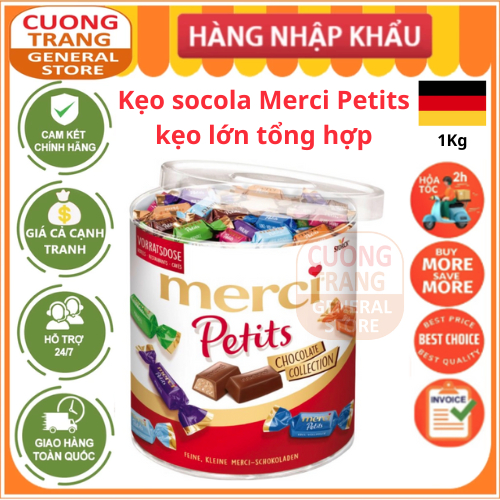 Kẹo socola Merci Petits kẹo lớn tổng hợp 1kg