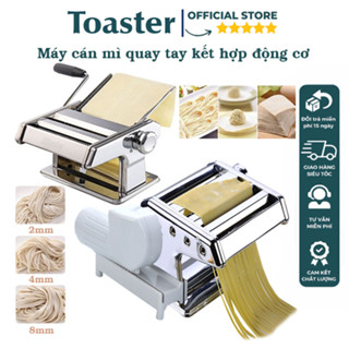 Máy cán cắt mì, máy cán mỏng bột 2, 3 dao quay tay kết hợp chạy điện tiện lợi [BH 12 Tháng]