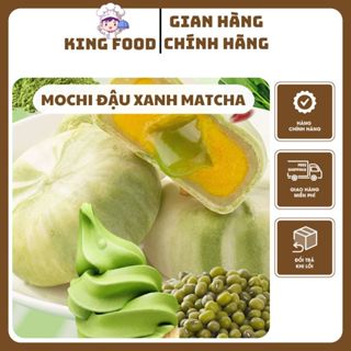 Bánh Mochi Matcha Đậu Xanh Ít Đường Vị Ngọt Nhẹ Vỏ Thơm Nhân Mochi Tan Chảy 