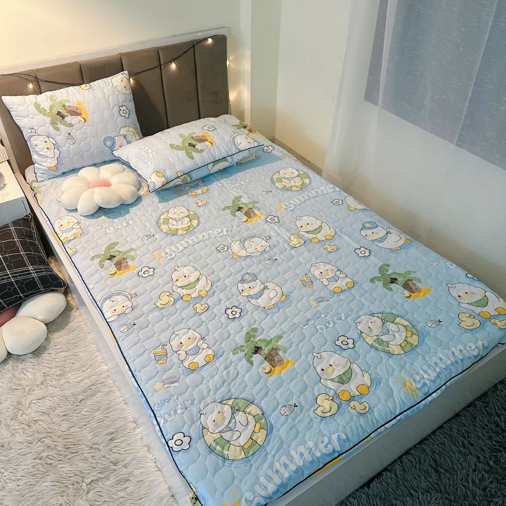 Ga gối cotton đũi trần bông mỏng hàng sản xuất có nhiều mẫu lựa chọn cùng với 3 size giường tiêu chu