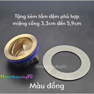 (Vừa Miệng Cống 3,3cm Đến 10cm)Nắp Bịt Cống Bằng Đồng Nguyên Khối Thoát Nước Ngăn Mùi,Lõi Thoát Sàn Nhà Tắm
