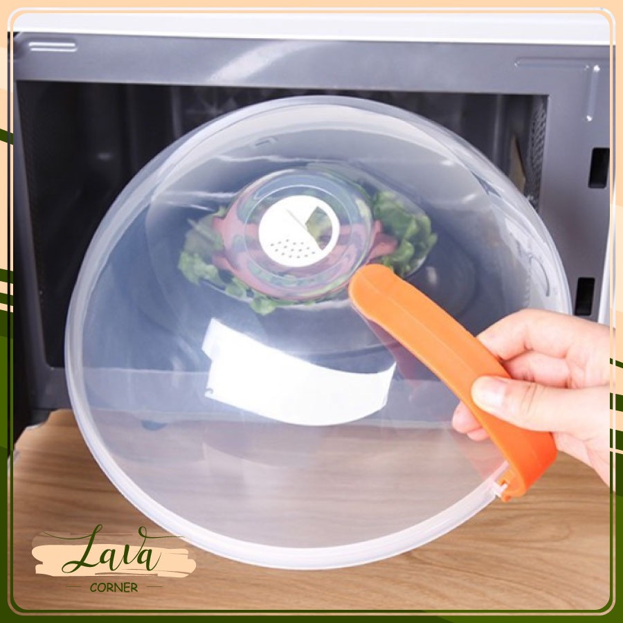 Nắp Đậy Lò Vi Sóng, Nắp Đậy Thức Ăn Trong Suốt Chống Bắn Cách Nhiệt Tiện Dụng