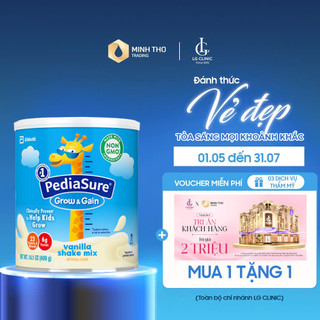  Sữa bột công thức Pediasure Vanilla Grow & Gain Mỹ cho bé trên 1 tuổi hộp 400g Quà Tặng Mẹ 