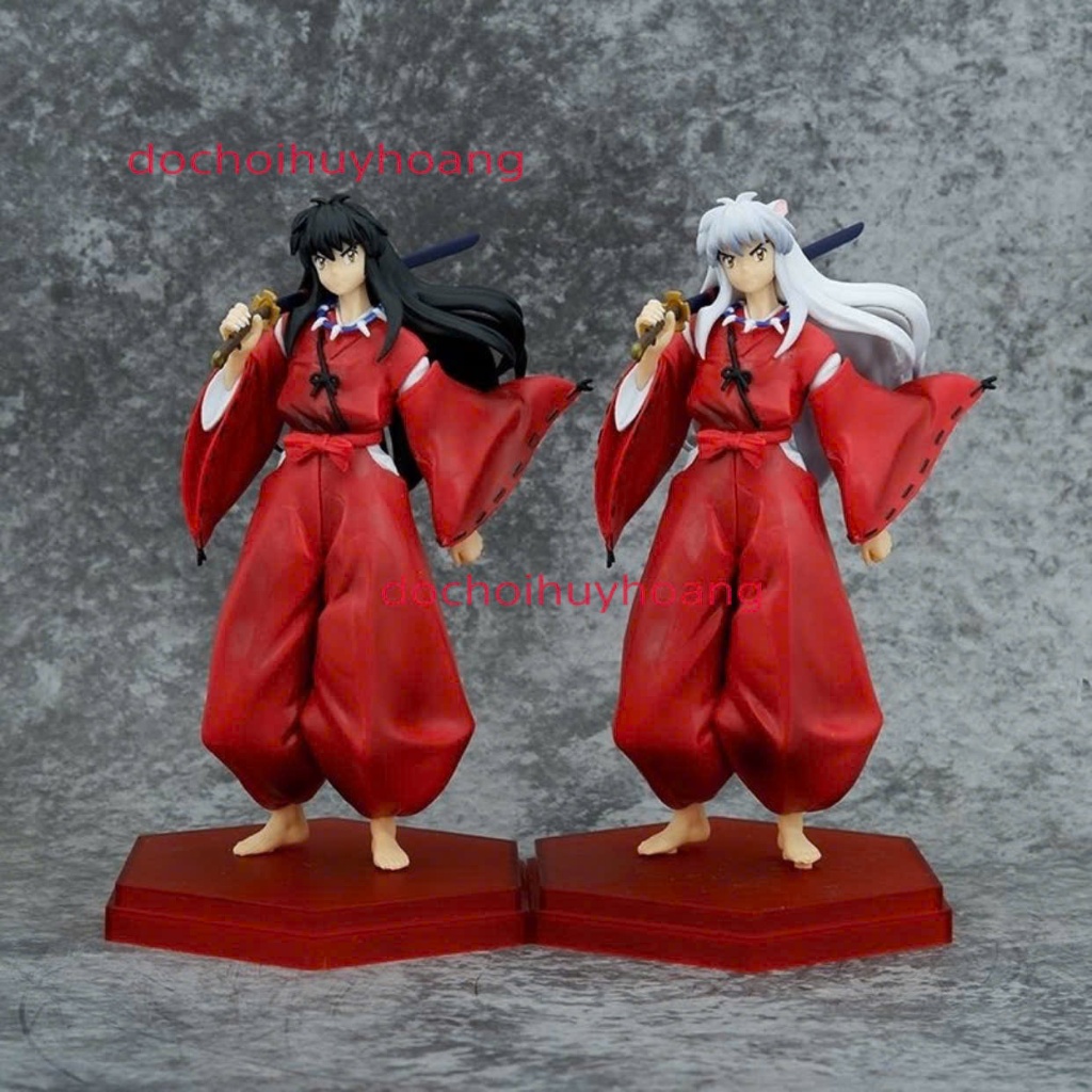 Mô hình tượng nhân vật Inuyasha tóc đen tóc trắng trong khuyển dọa xoa cao 18cm