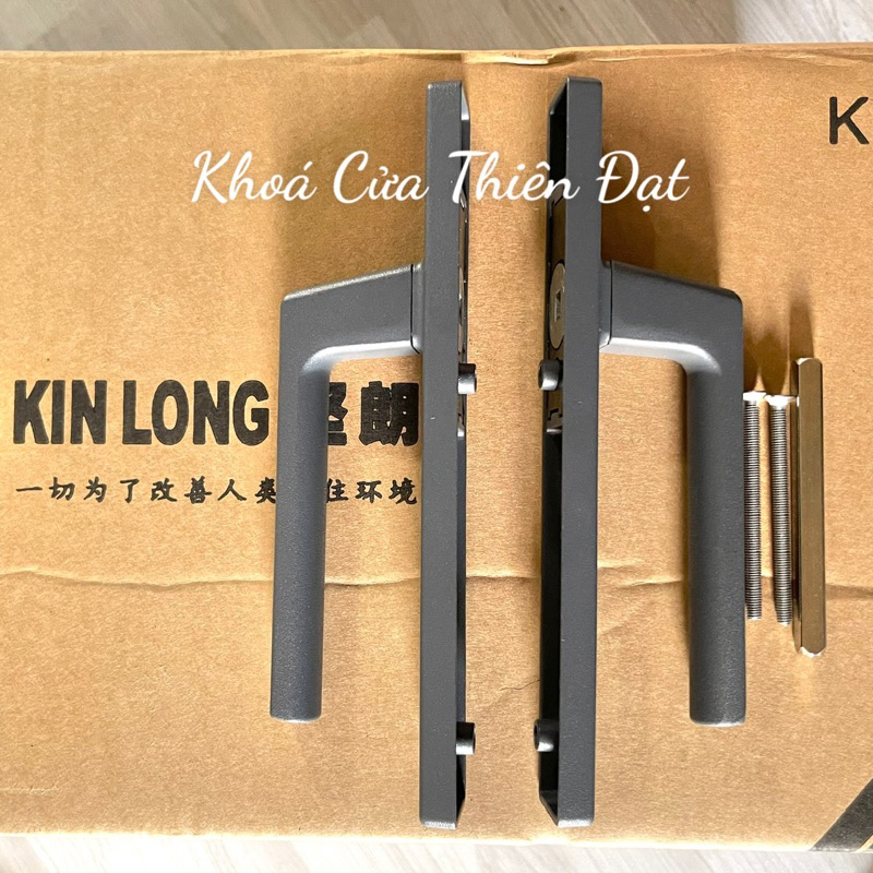 TAY NẮM KINLONG CHÍNH HÃNG MÀU XÁM CỬA NHÔM XINGFA