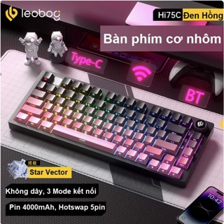  Bàn phím cơ nhôm LEOBOG Hi75 Có Dây Hi75C Không Dây Mạch Xuôi RGB hotswap 5 pin 