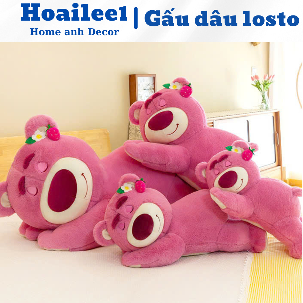 Gấu Bông Lotso Thú Nhồi Bông Hình Gấu Dâu Tây Dễ Thương Dùng Làm Quà Tặng