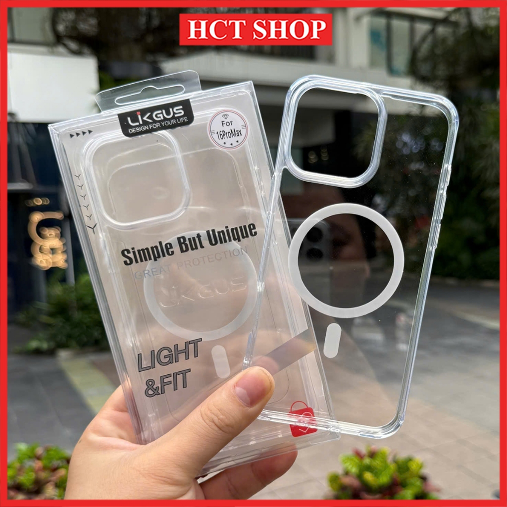 Ốp lưng trong LIKGUS hỗ trợ sạc không dây cho iPhone 12, 13, 14, 15, 16Promax LIKGUS MS MICA