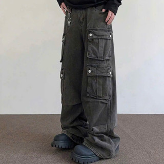 QUẦN JEAN 4 TÚI - Cargo Jeans - Quần jeans túi hộp  form rộng vải washed màu đen/ xanh Unisex nam nữ Jaystoree.