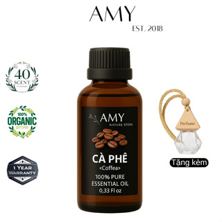 Tinh dầu cà phê thiên nhiên nguyên chất 100 ml - xông phòng treo xe đuổi muỗi khử mùi làm nến thơm