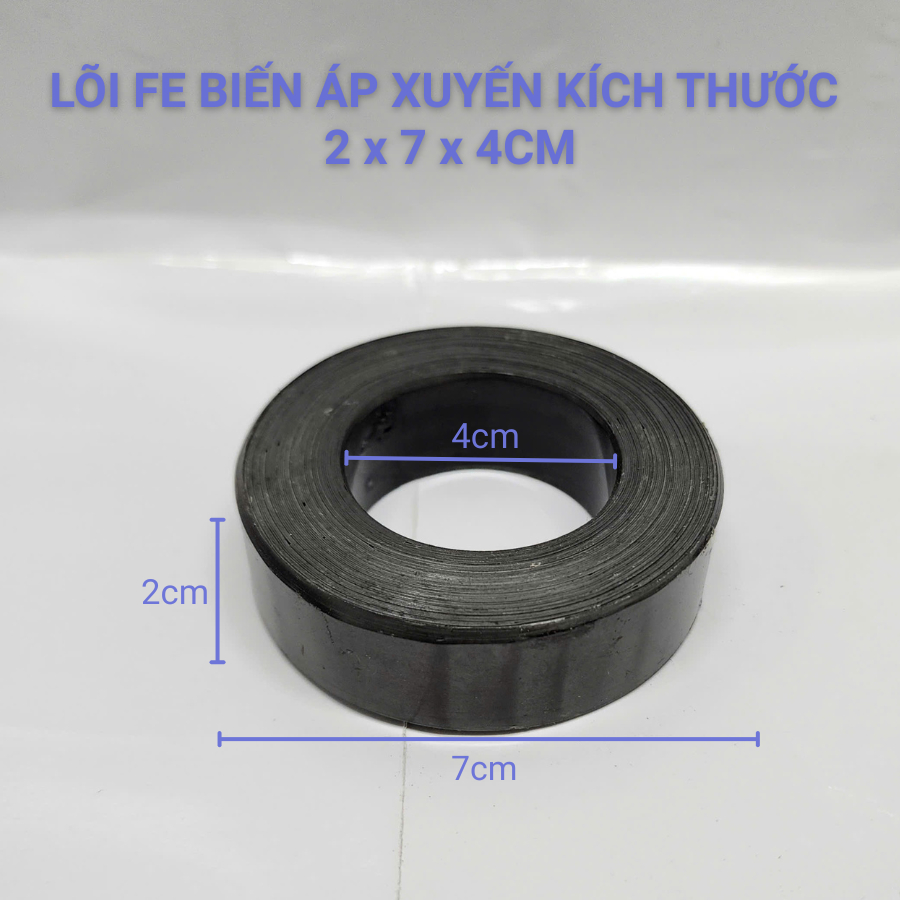 [Loại tốt] Fe biến áp xuyến 30va cách ly kích thước 2x7x4cm chất lượng cao - Điện tử Hợp Long