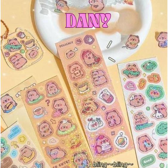 DANY (STICKER DÀI) 10/20/50 TẤM STICKER CAPYBARA DỄ THƯƠNG, HÌNH DÁN CAPYBARA