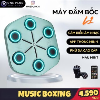 [Chính hãng OnePunch] Máy đấm bốc phát nhạc cao cấp ONEPUNCH L1 màu xanh Mint - Dùng app điện thoại