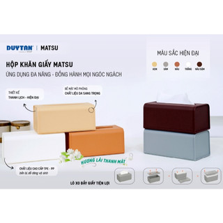 💝HỘP KHĂN GIẤY MATSU - Nhựa DUY TÂN (nhựa cao cấp, thiết kế giả da, sang trọng, hương hoa...)