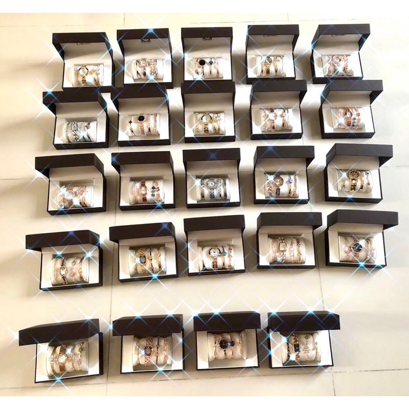 (Hàng mới về) (HÀNG CHÍNH HÃNG) - SET Đồng Hồ Sang Chảnh Chống Nước Nhẹ Kèm 4 Phụ kiện cao cấp