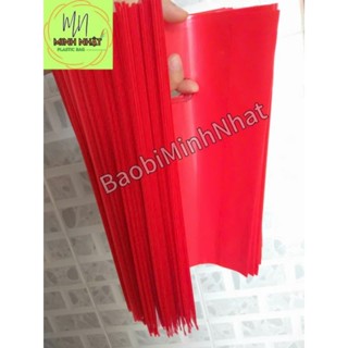  Túi PE túi nilong đựng hàng hột xoài có quai xách PE bóng dẻo màu đỏ loại 1 